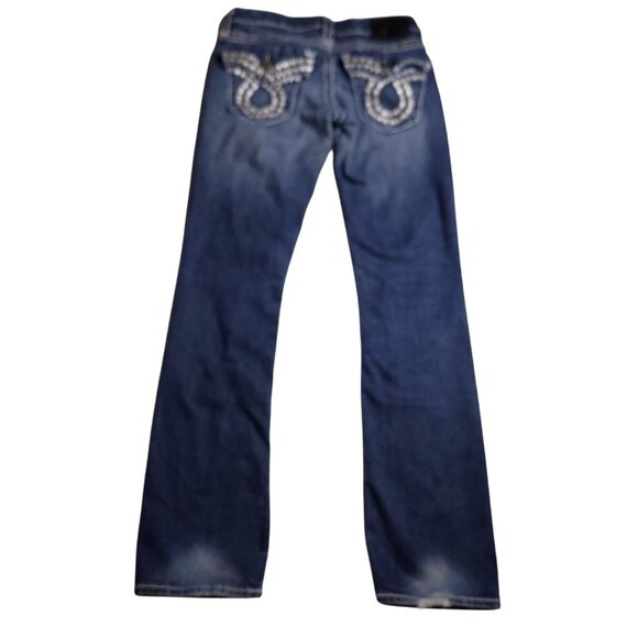 Big Star Liv Slim Bootcut Jeans Womens 26R Medium Wash Low Rise Stretch - Picture 3 of 10